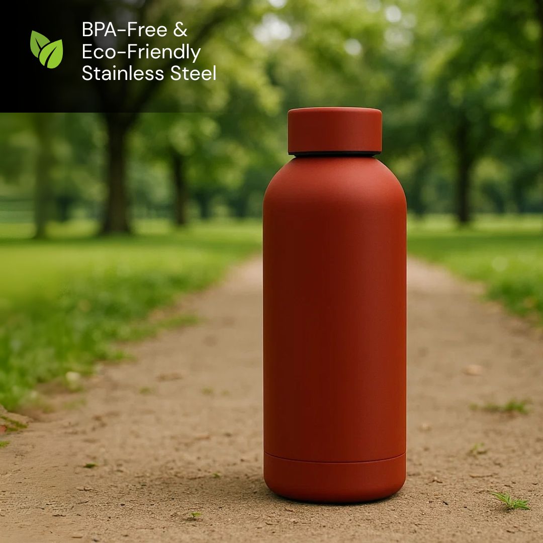 The Hydrate Go Bottle | 600ML | 12-Hour Hot & Cold | Matte Finish + Custom Engraving Riot Red