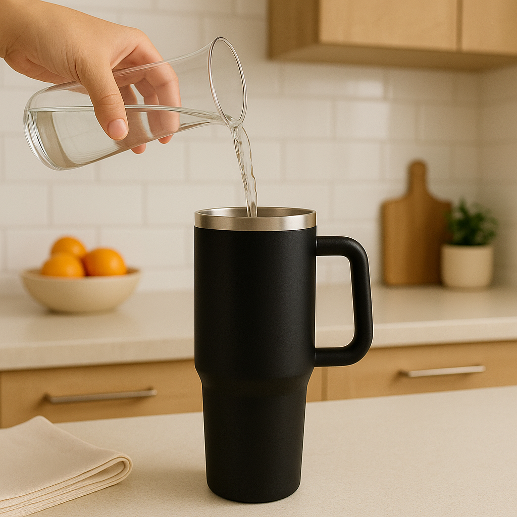 The Everyday Tumbler | 1200 ML | Insulated, Matte Finish + Custom Engraving | Free Leakproof Kit! Frost White