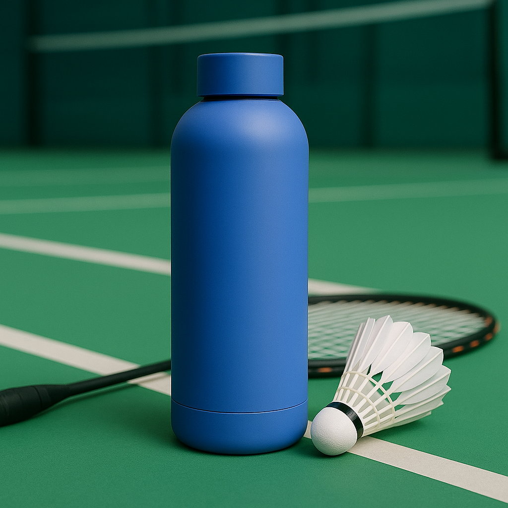 The Hydrate Go Bottle | 600ML | 12-Hour Hot & Cold | Matte Finish + Custom Engraving Breeze Blue