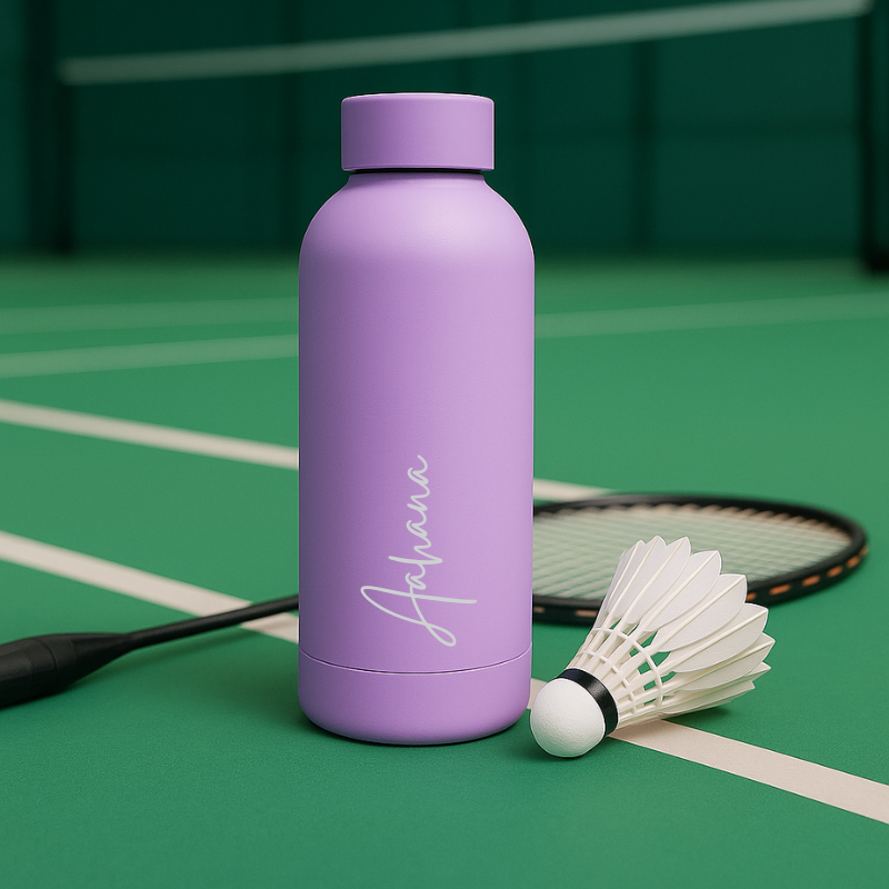 The Hydrate Go Bottle | 600ML | 12-Hour Hot & Cold | Matte Finish + Custom Engraving Lush Lilac
