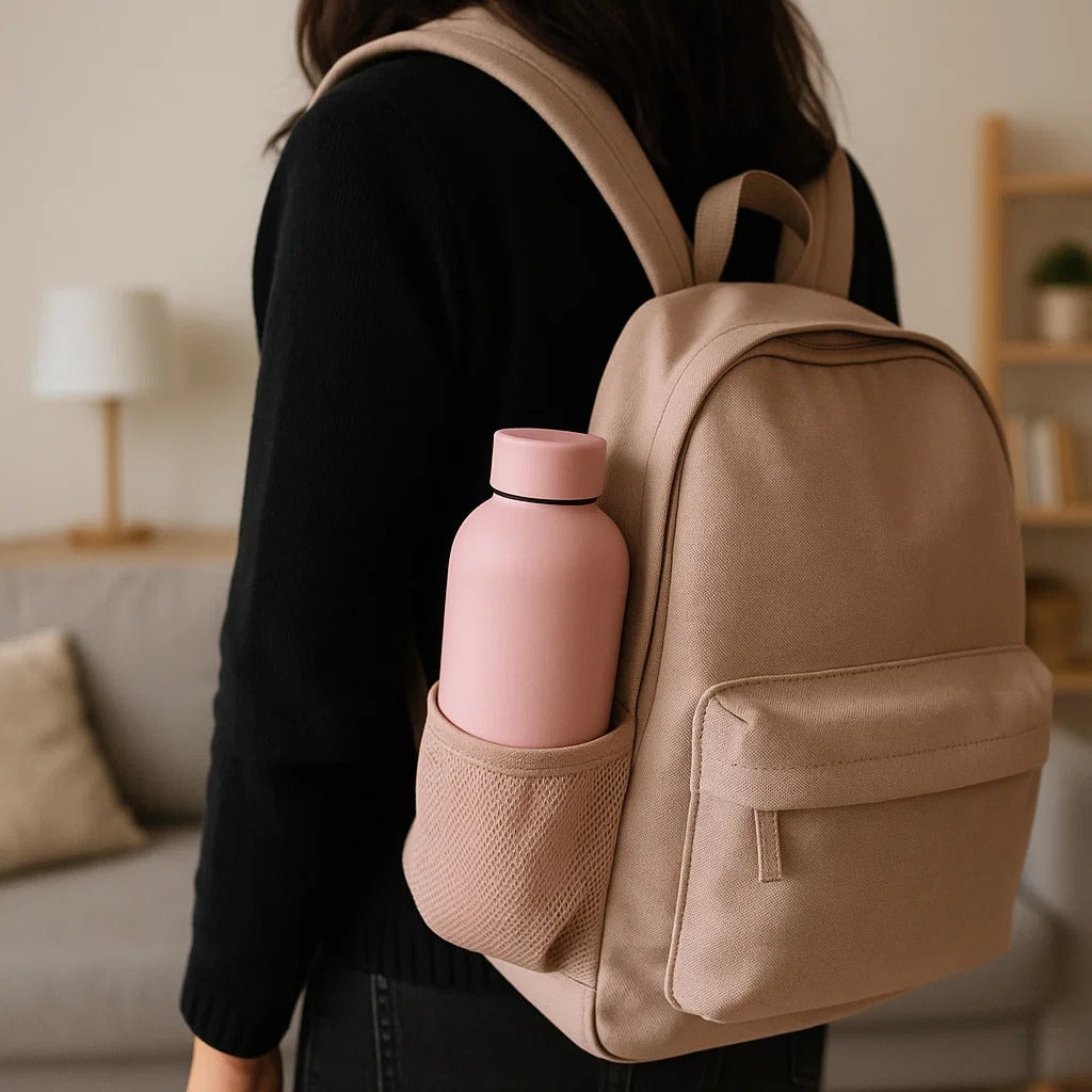 The Hydrate Go Bottle | 600ML | 12-Hour Hot & Cold | Matte Finish + Custom Engraving Pookie Pink