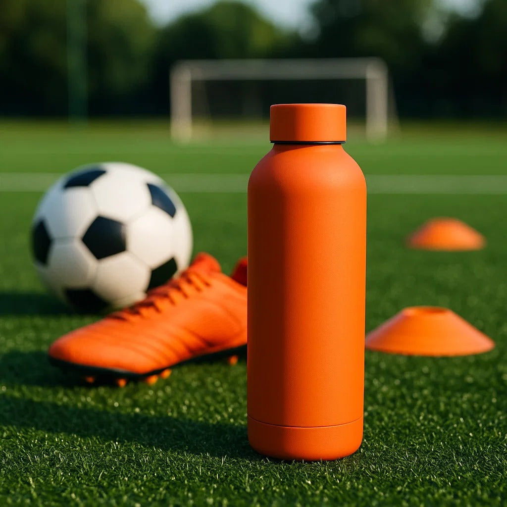 The Hydrate Go Bottle | 600ML | 12-Hour Hot & Cold | Matte Finish + Custom Engraving Zesty Orange