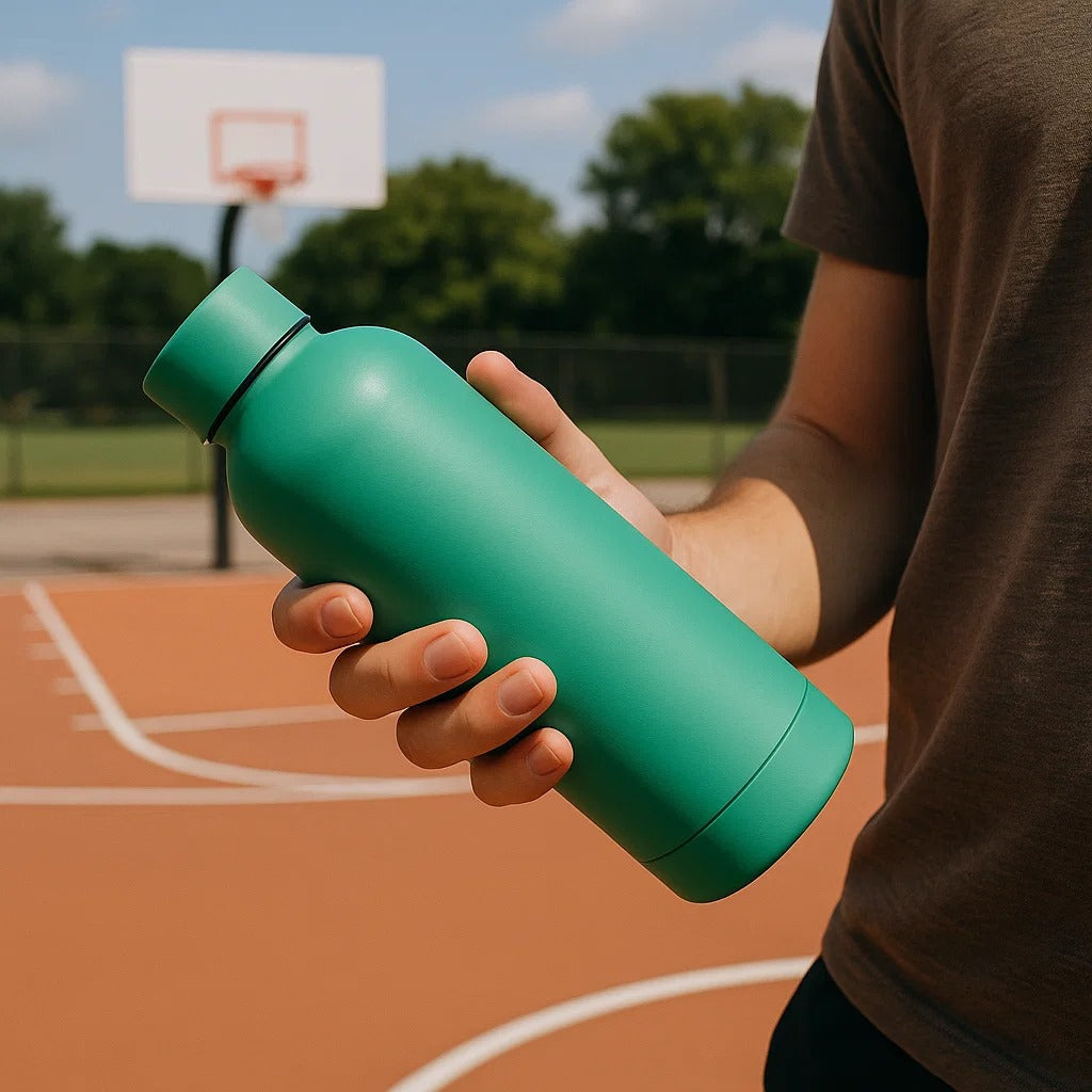 The Hydrate Go Bottle | 600ML | 12-Hour Hot & Cold | Matte Finish + Custom Engraving Sage Green