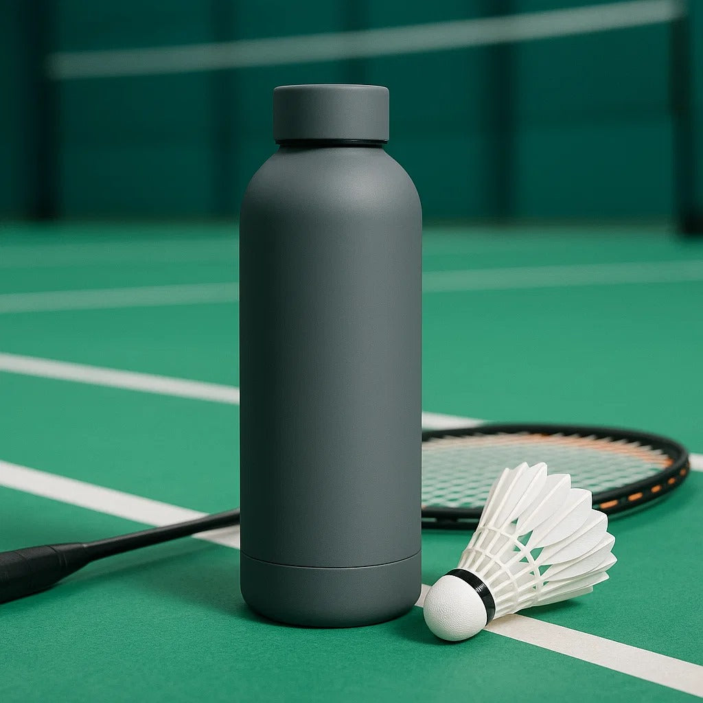 The Hydrate Go Bottle | 600ML | 12-Hour Hot & Cold | Matte Finish + Custom Engraving Ghost Gray