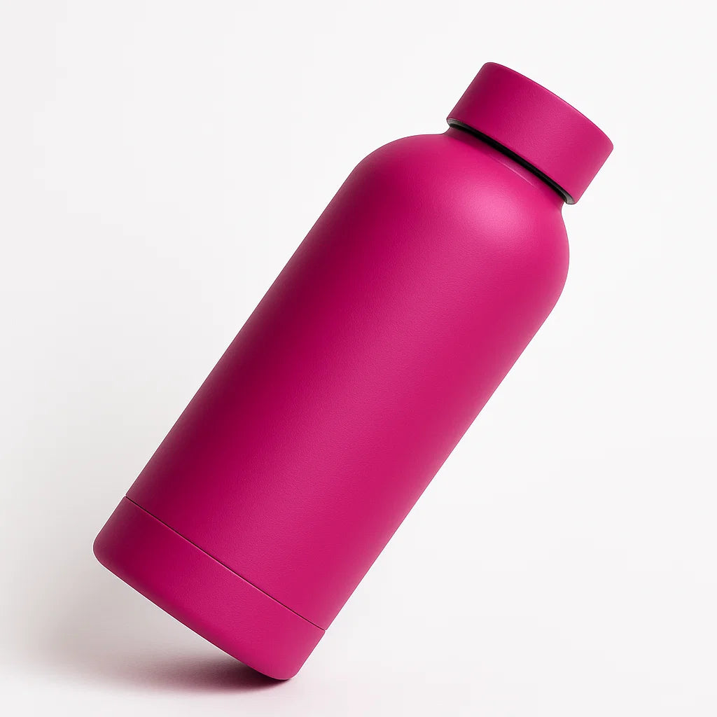 The Hydrate Go Bottle | 600ML | 12-Hour Hot & Cold | Matte Finish + Custom Engraving Hot Pink