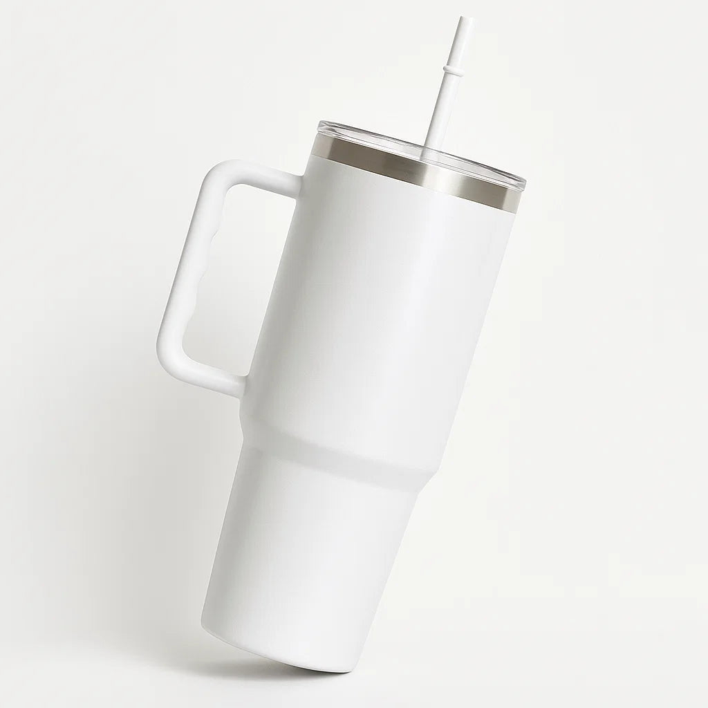 The Sparkler | 1200ML | Insulated + Personalized Engraving | Free Leakproof Kit! Frost White
