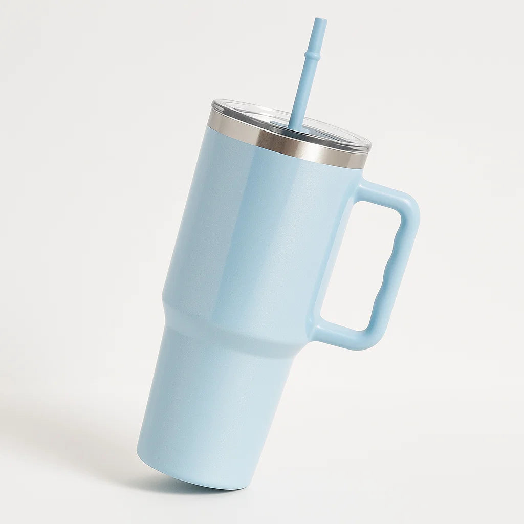 The Sparkler | 1200ML | Insulated + Personalized Engraving | Free Leakproof Kit! Cloudy Blue