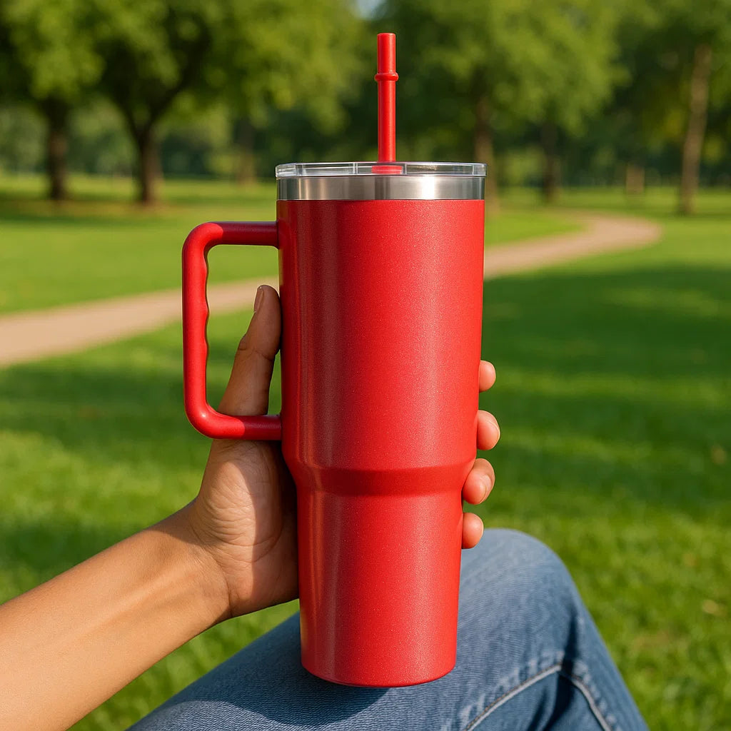 The Sparkler | 1200ML | Insulated + Personalized Engraving | Free Leakproof Kit! Riot Red
