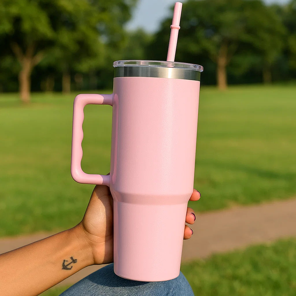 The Sparkler | 1200ML | Insulated + Personalized Engraving | Free Leakproof Kit! Pookie Pink