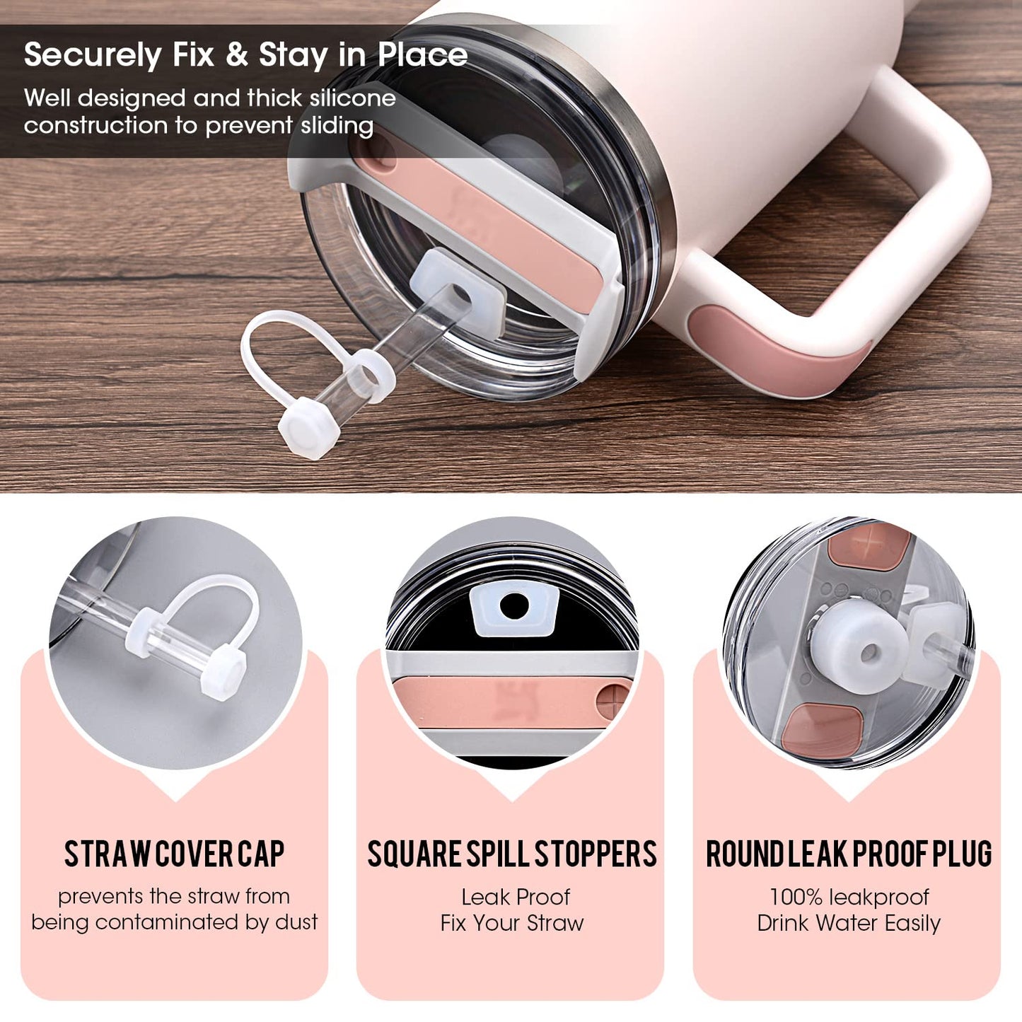 Anti-Oopsie Accessory Kit | 3-Piece Leak-Proof Set | Compatible with All Tumblers | BPA-Free + Reusable