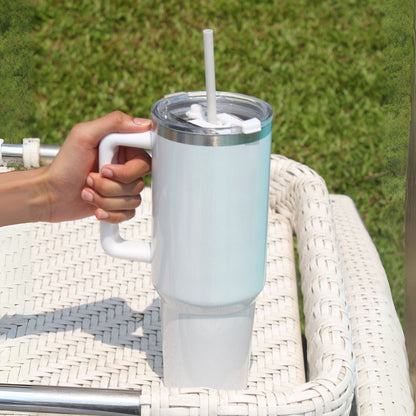 The Sparkler | 1200ML | Insulated + Personalized Engraving | Free Leakproof Kit! Frost White