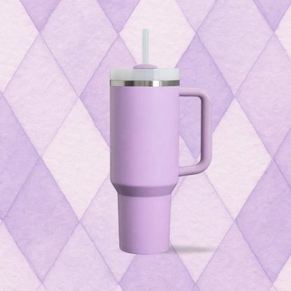 The Everyday Tumbler | 1200 ML | Insulated, Matte Finish + Custom Engraving | Free Leakproof Kit! Lilac