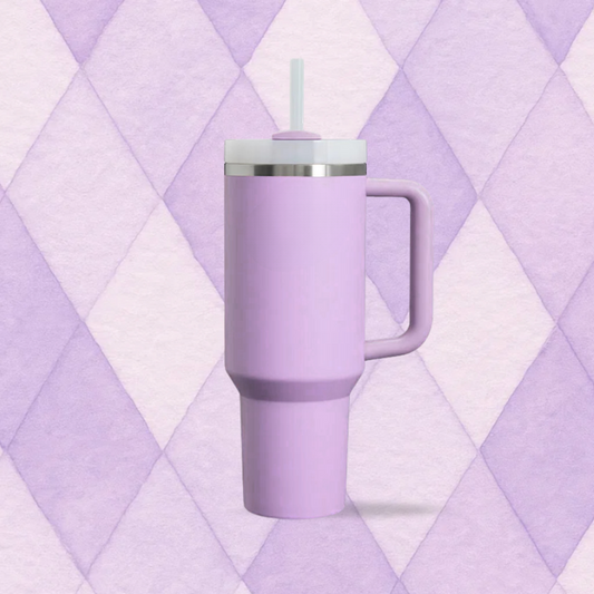 The Everyday Tumbler | 1200 ML | Insulated, Matte Finish + Custom Engraving | Free Leakproof Kit! Lilac