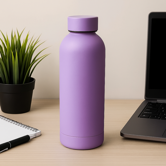 The Hydrate Go Bottle | 600ML | 12-Hour Hot & Cold | Matte Finish + Custom Engraving Lush Lilac