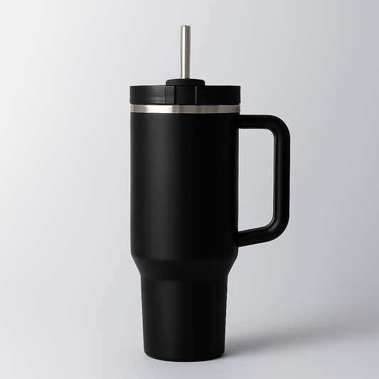 The Everyday Tumbler | 1200 ML | Insulated, Matte Finish + Custom Engraving | Free Leakproof Kit! Phantom Black
