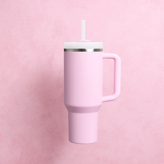 The Everyday Tumbler | 1200 ML | Insulated, Matte Finish + Custom Engraving | Free Leakproof Kit! Pookie Pink