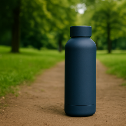 The Hydrate Go Bottle | 600ML | 12-Hour Hot & Cold | Matte Finish + Custom Engraving Midnight Blue