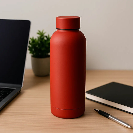 The Hydrate Go Bottle | 600ML | 12-Hour Hot & Cold | Matte Finish + Custom Engraving Riot Red