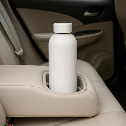 The Hydrate Go Bottle | 600ML | 12-Hour Hot & Cold | Matte Finish + Custom Engraving Frost White