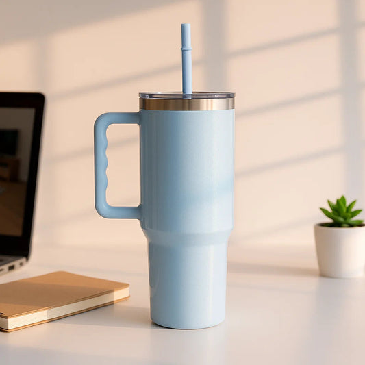 The Sparkler | 1200ML | Insulated + Personalized Engraving | Free Leakproof Kit! Cloudy Blue