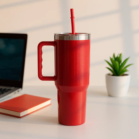 The Sparkler | 1200ML | Insulated + Personalized Engraving | Free Leakproof Kit! Riot Red
